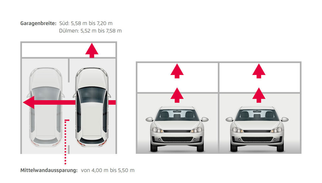 Fertiggarage Doppelgarage Grafik | ZAPF Garagen