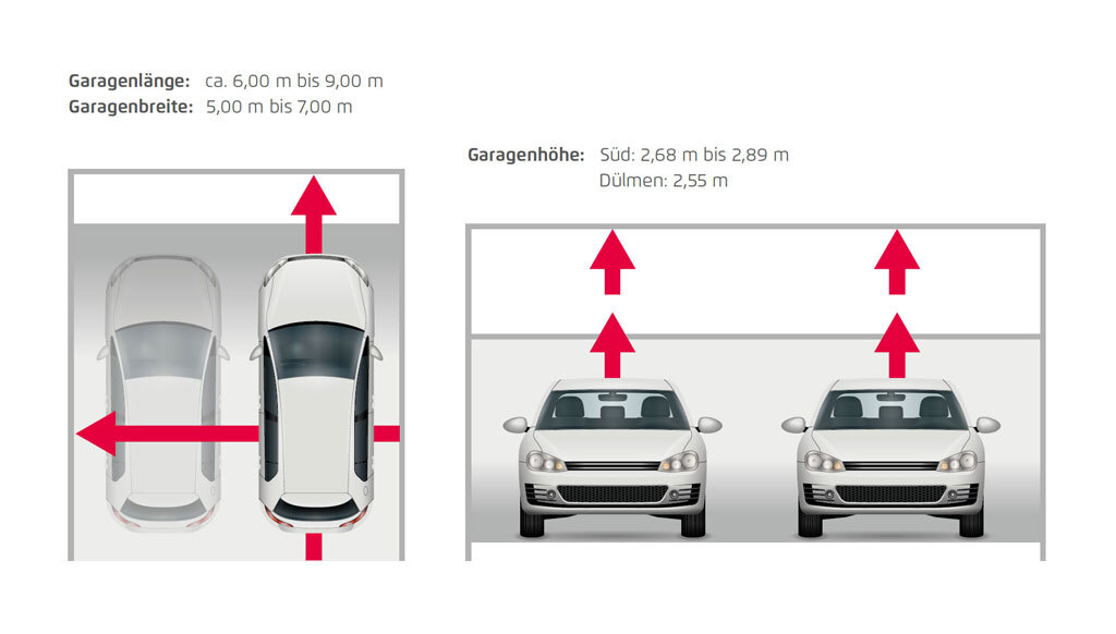 Fertiggarage Großraumgarage Grafik | ZAPF Garagen